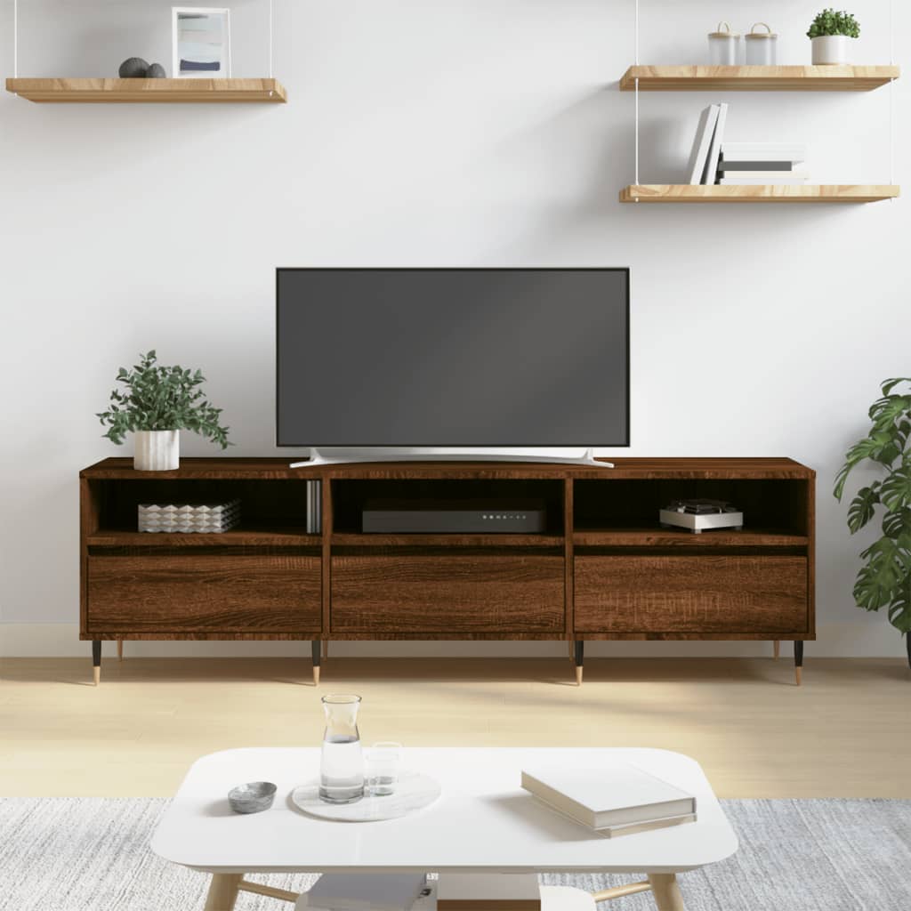 Tv-meubel 150x30x44,5 cm bewerkt hout