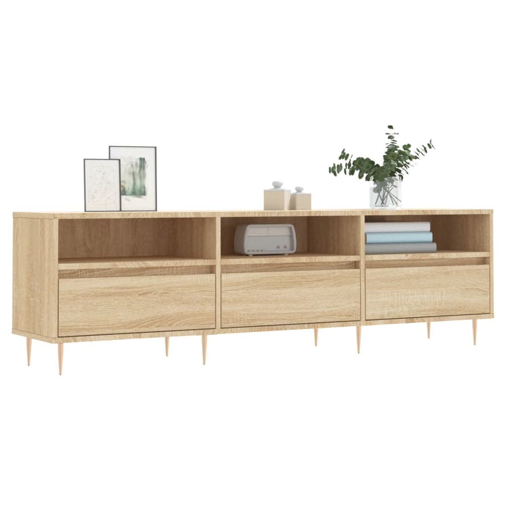 Tv-meubel 150x30x44,5 cm bewerkt hout gerookt eikenkleurig