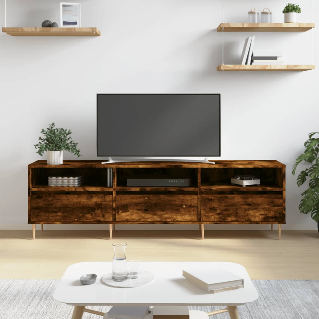 Tv-meubel 150x30x44,5 cm bewerkt hout gerookt eikenkleurig