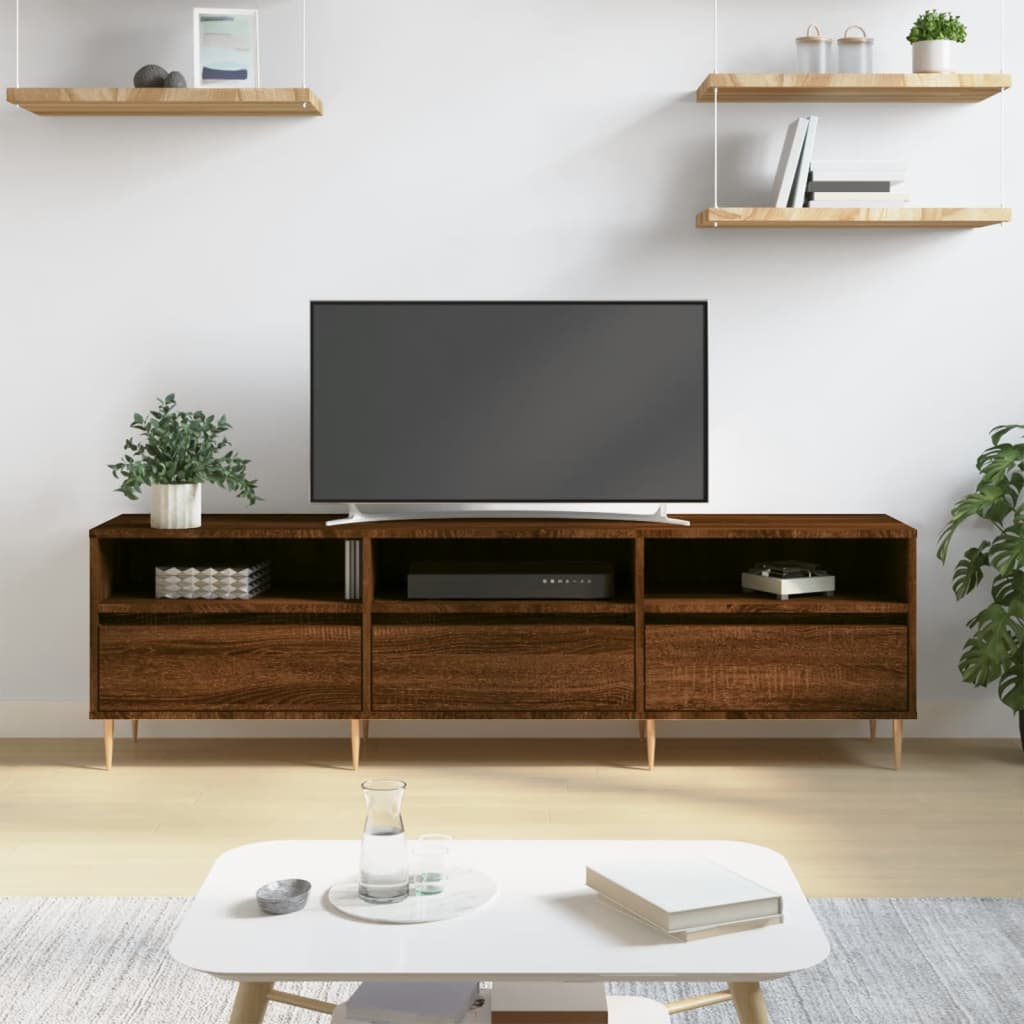 Tv-meubel 150x30x44,5 cm bewerkt hout