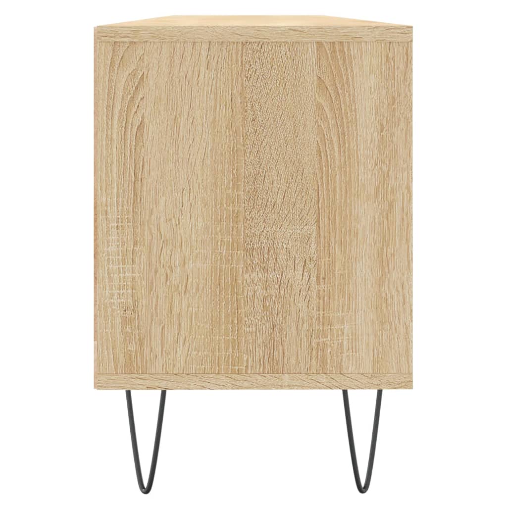 Tv-meubel 150x30x44,5 cm bewerkt hout artisanaal eikenkleur