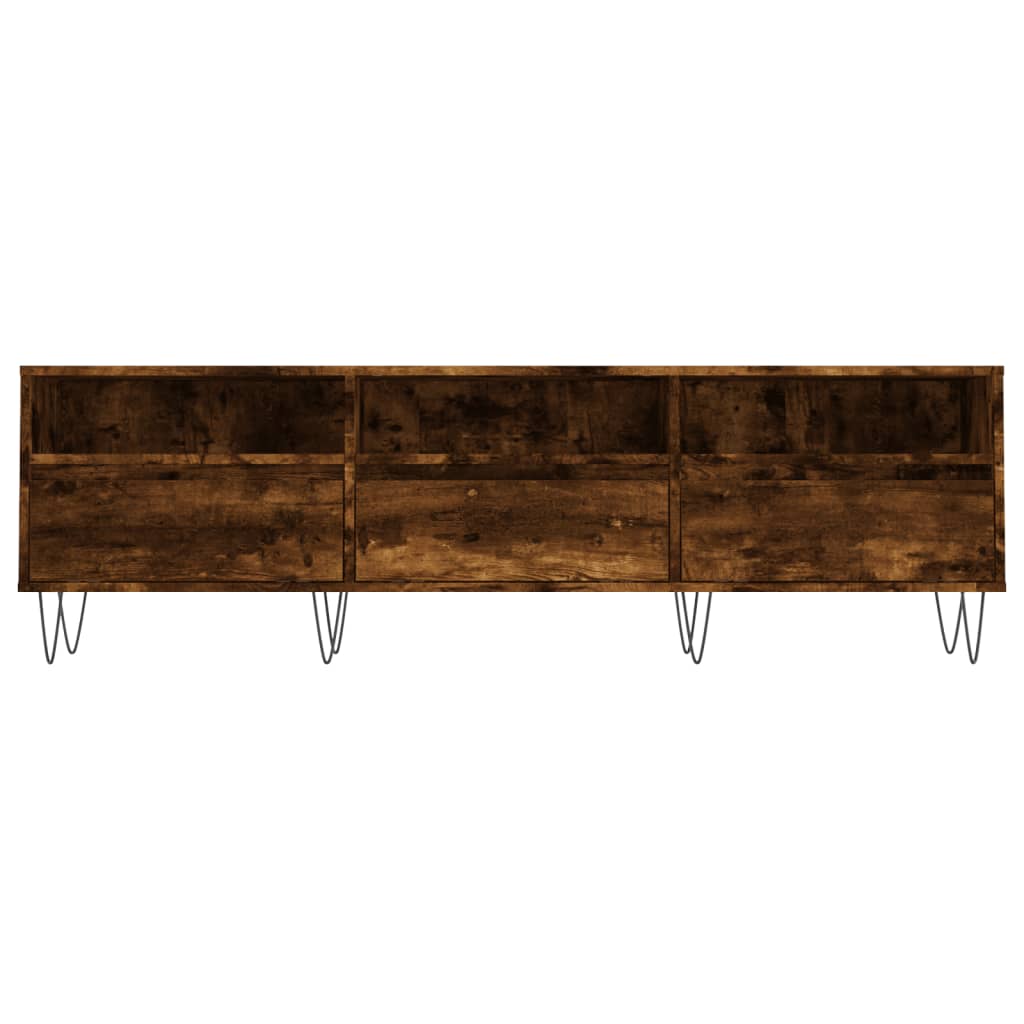 Tv-meubel 150x30x44,5 cm bewerkt hout artisanaal eikenkleur