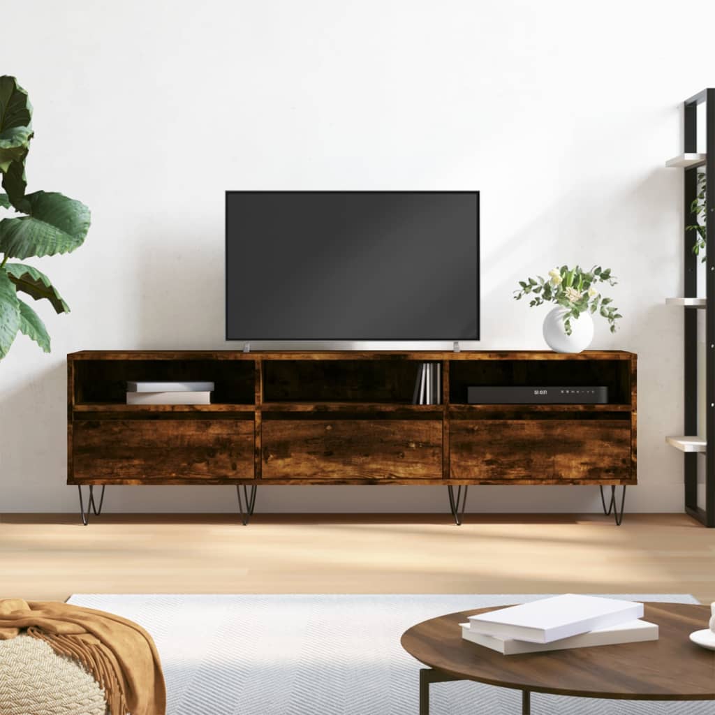 Tv-meubel 150x30x44,5 cm bewerkt hout eikenkleurig