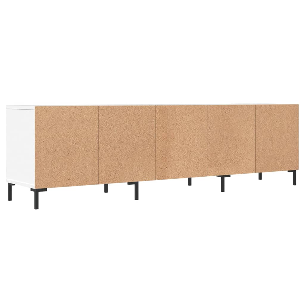 Tv-meubel 150x30x44,5 cm bewerkt hout hoogglans wit