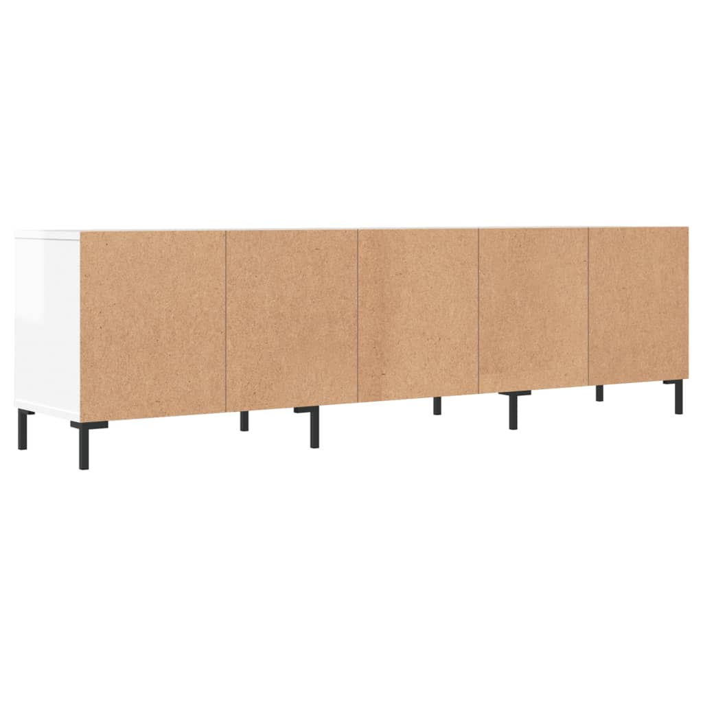 Tv-meubel 150x30x44,5 cm bewerkt hout hoogglans wit