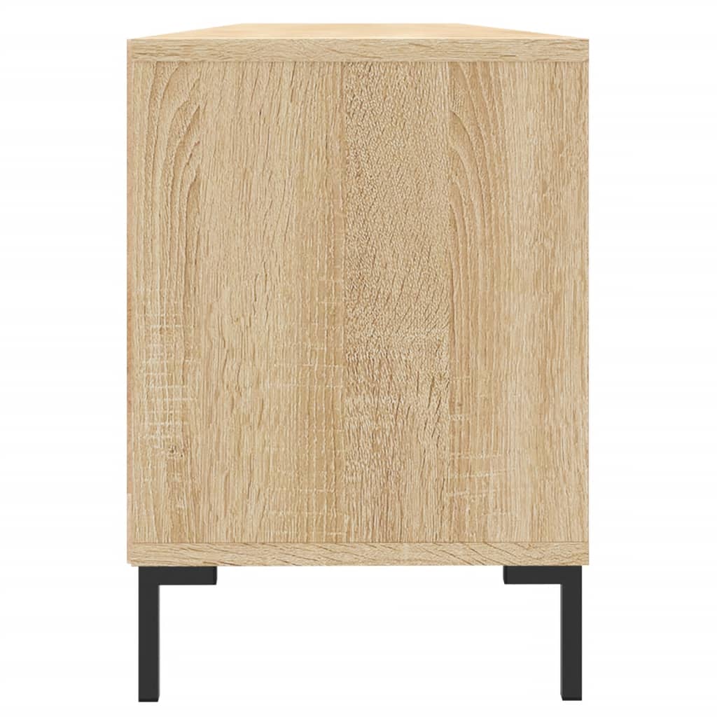 Tv-meubel 150x30x44,5 cm bewerkt hout hoogglans wit