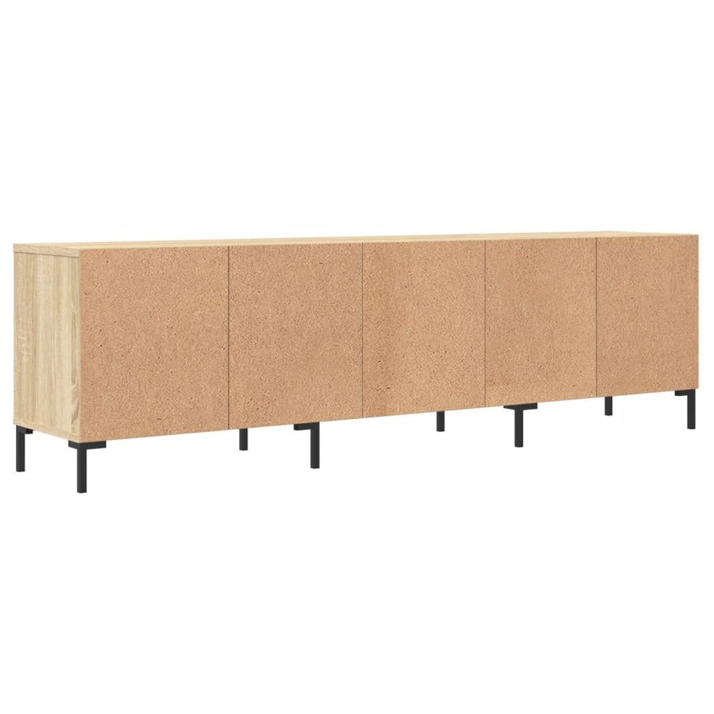 Tv-meubel 150x30x44,5 cm bewerkt hout hoogglans wit