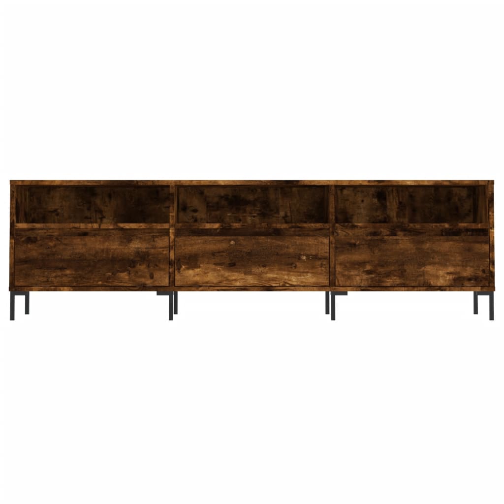 Tv-meubel 150x30x44,5 cm bewerkt hout hoogglans wit