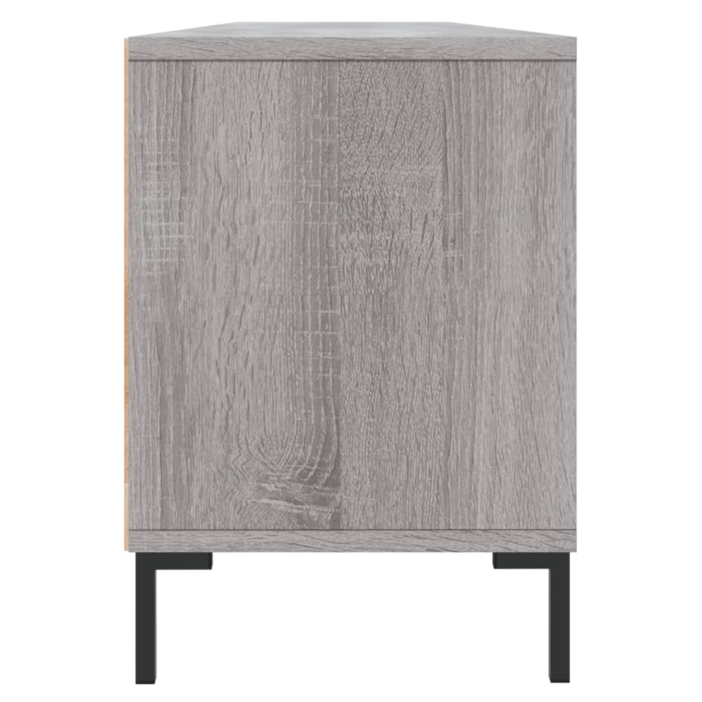 Tv-meubel 150x30x44,5 cm bewerkt hout hoogglans wit