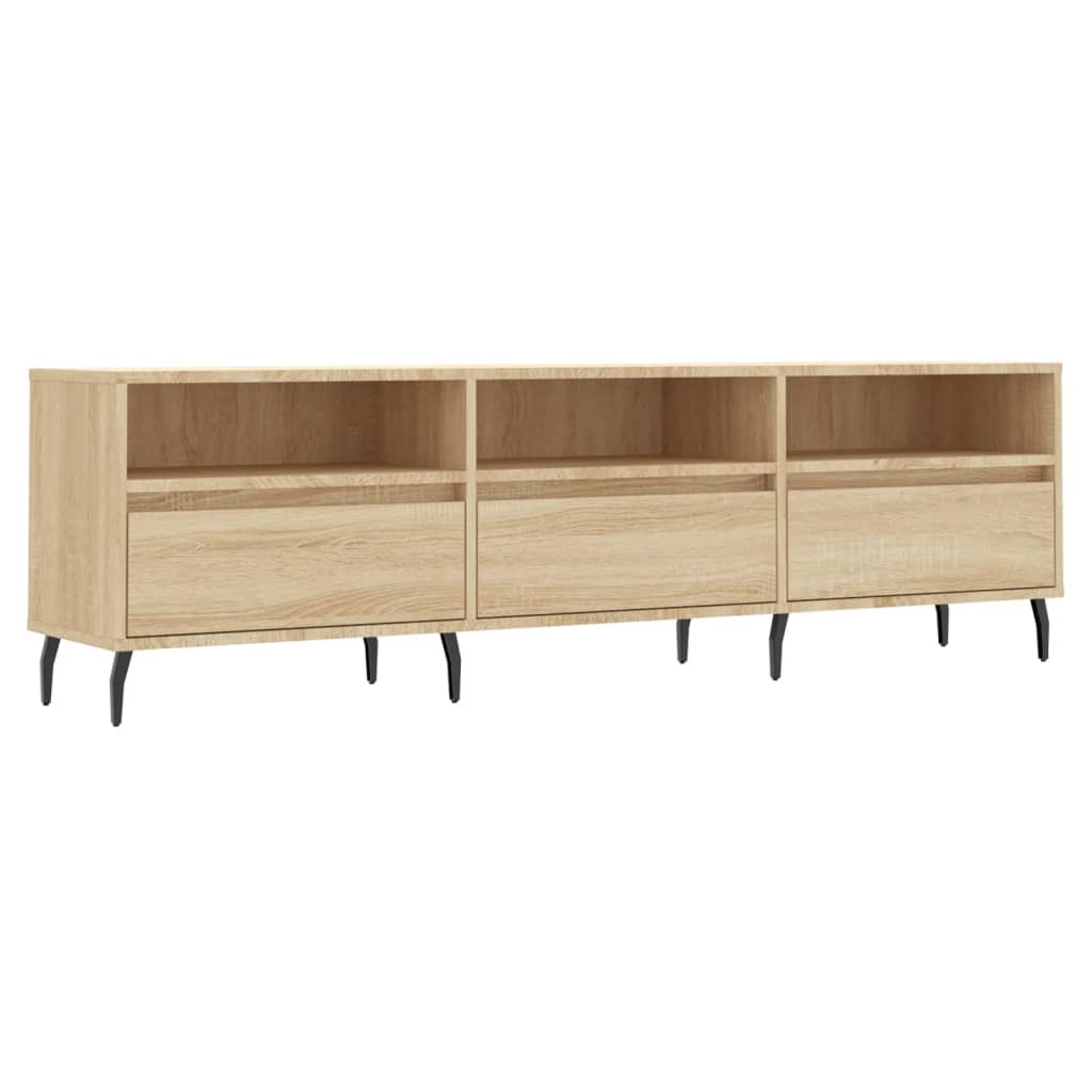 Tv-meubel 150x30x44,5 cm bewerkt hout oud houtkleurig