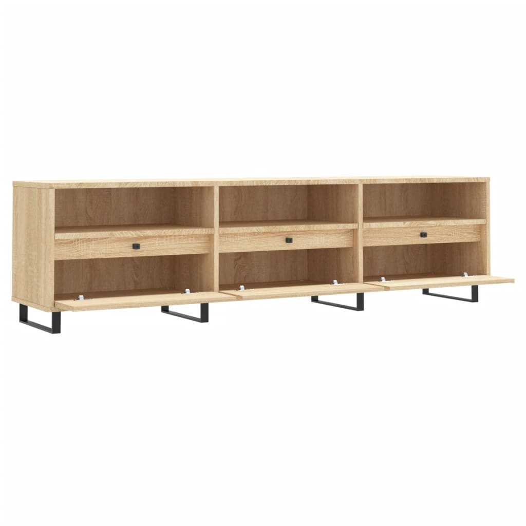 Tv-meubel 150x30x44,5 cm bewerkt hout gerookt eikenkleurig