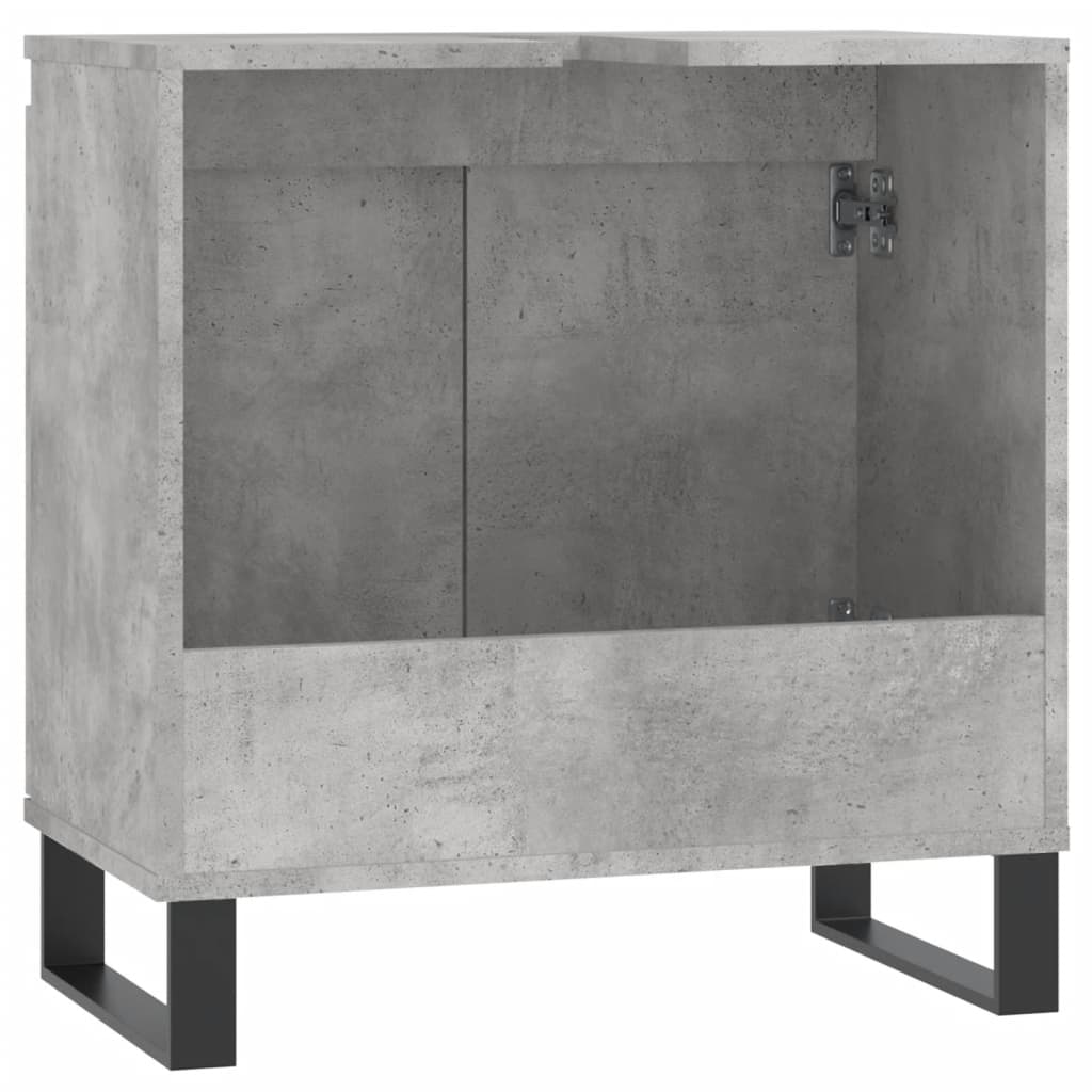 Badkamerkast 58x33x60 cm bewerkt hout eikenkleurig