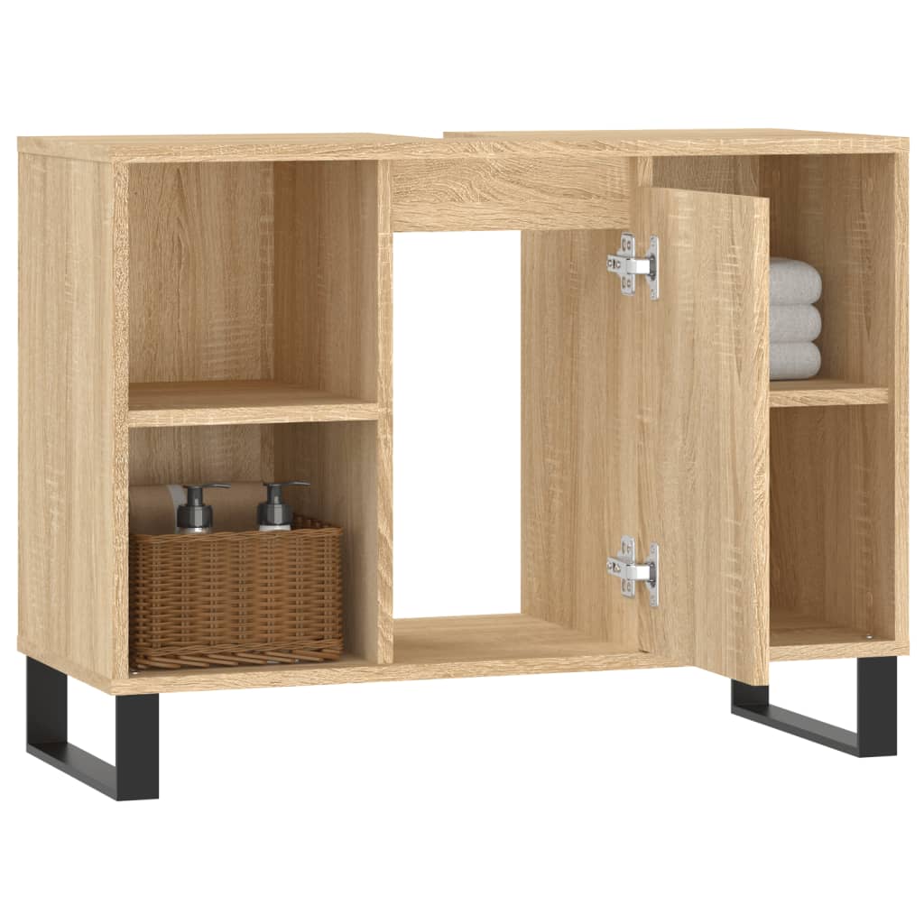 Badkamerkast 80x33x60 cm bewerkt hout