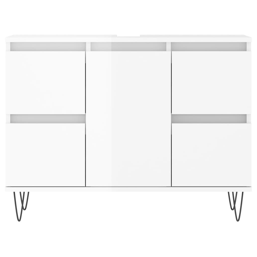 Badkamerkast 80x33x60 cm bewerkt hout