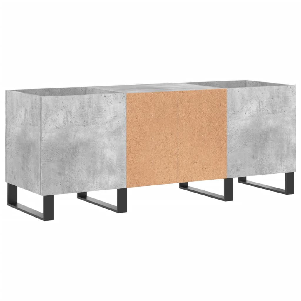 Platenkast 121x38x48 cm bewerkt hout eikenkleurig