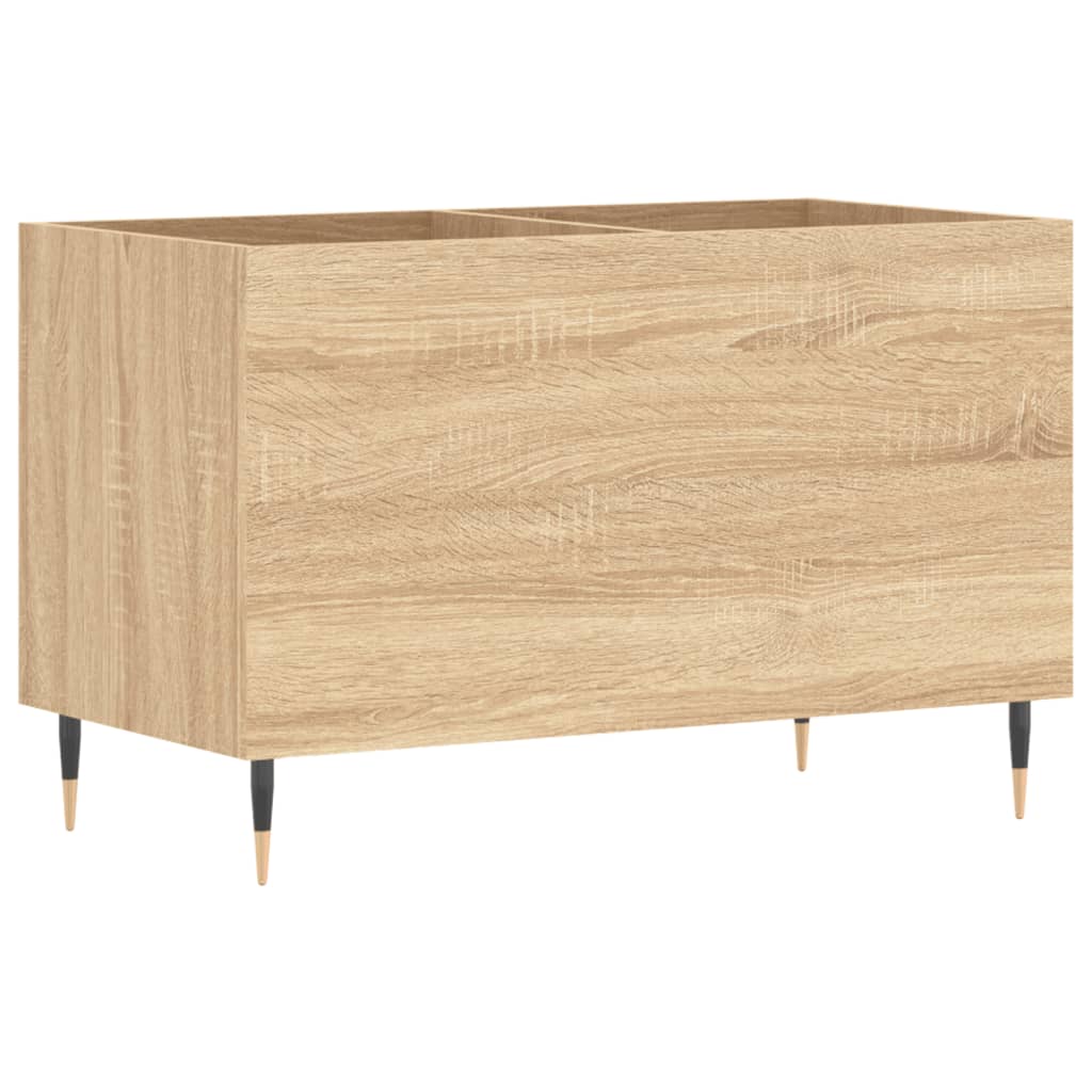 Platenkast 74,5x38x48 cm bewerkt hout eikenkleurig