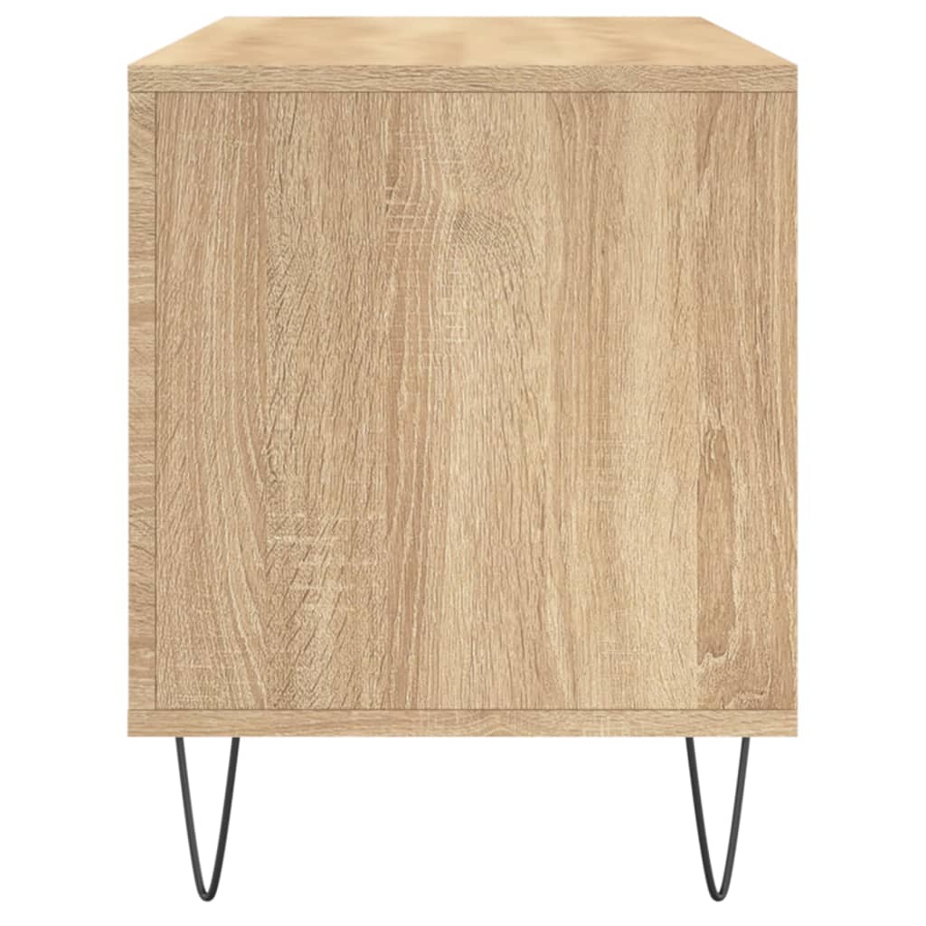 Platenkast 100x38x48 cm bewerkt hout