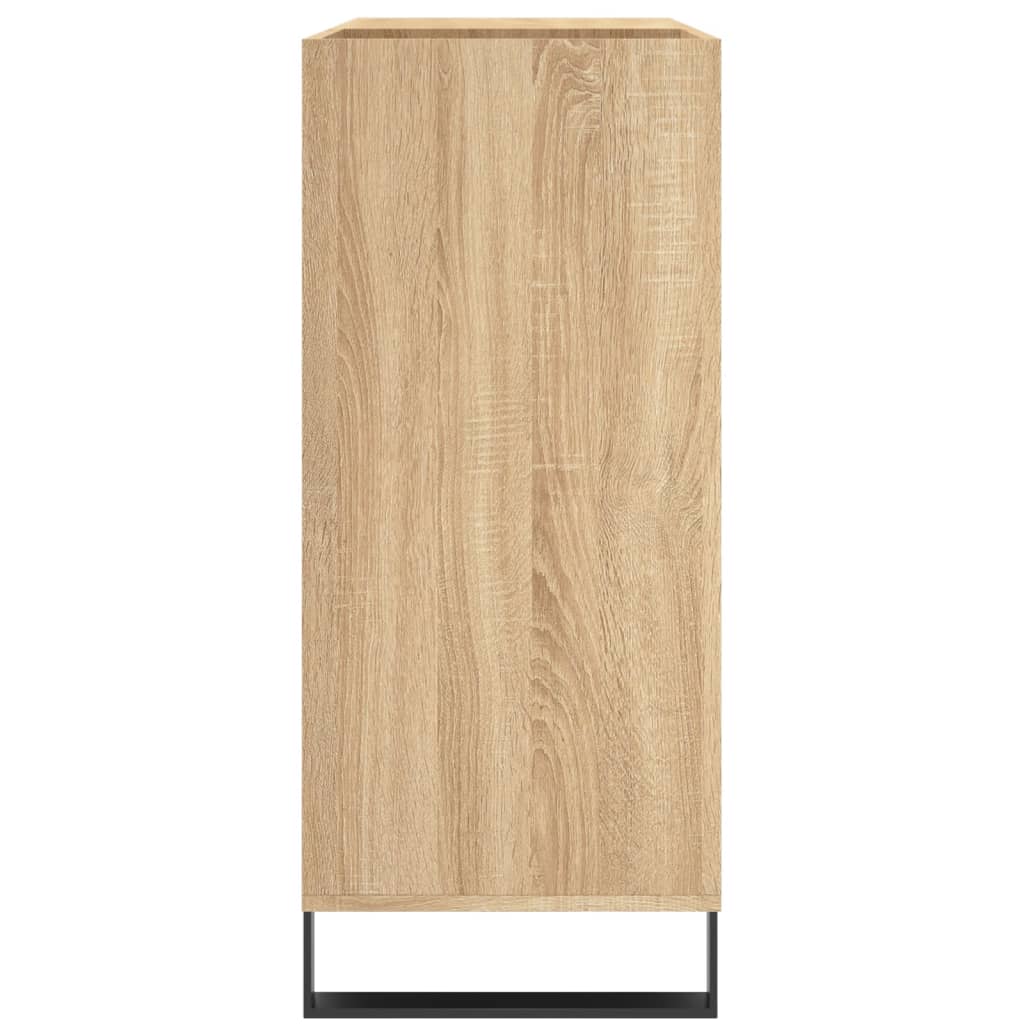 Platenkast 84,5x38x89 cm bewerkt hout eikenkleurig