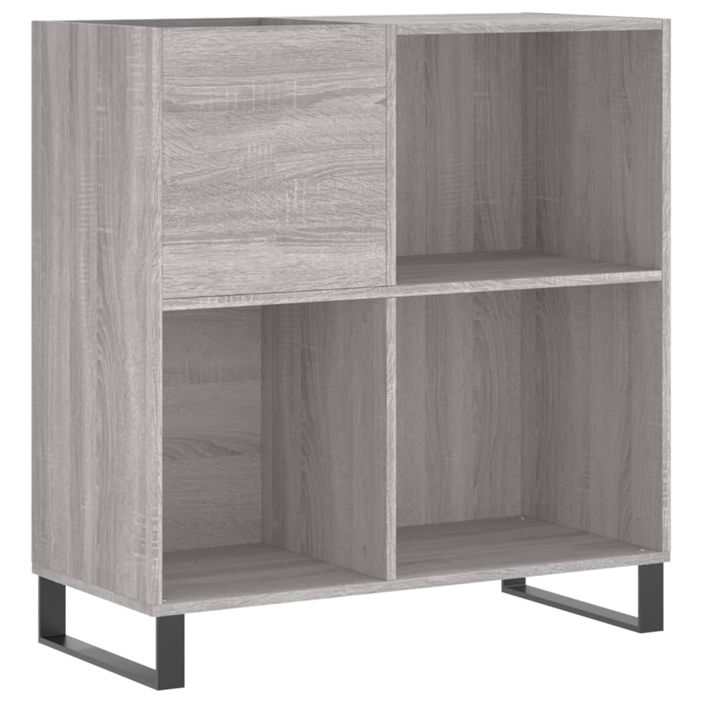 Platenkast 84,5x38x89 cm bewerkt hout eikenkleurig