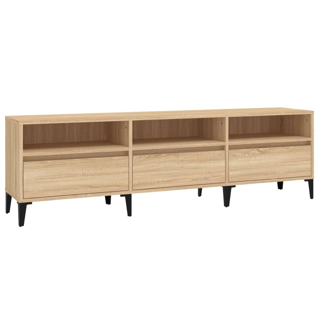 Tv-meubel 150x30x44,5 cm bewerkt hout eikenkleurig