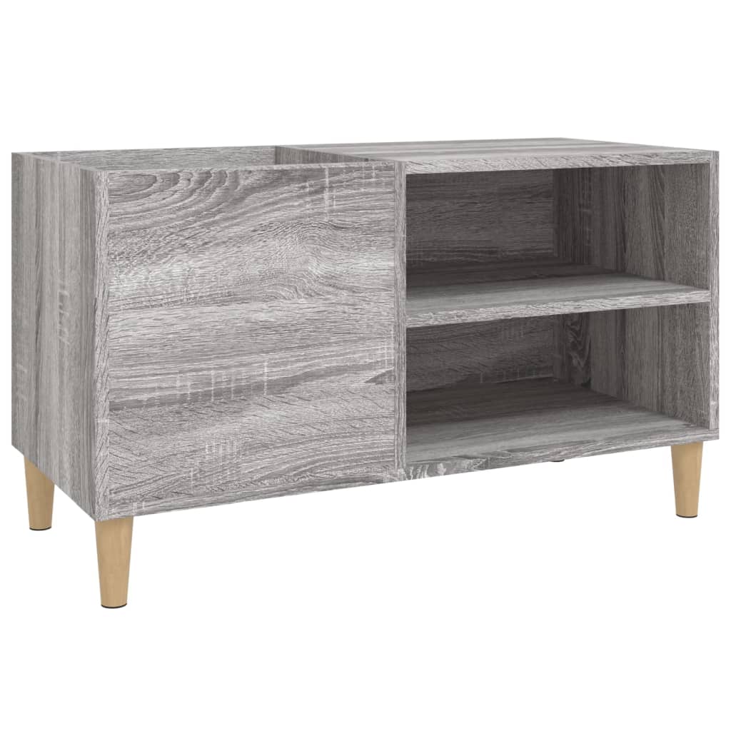 Platenkast 121x38x48 cm bewerkt hout bruin eikenkleur