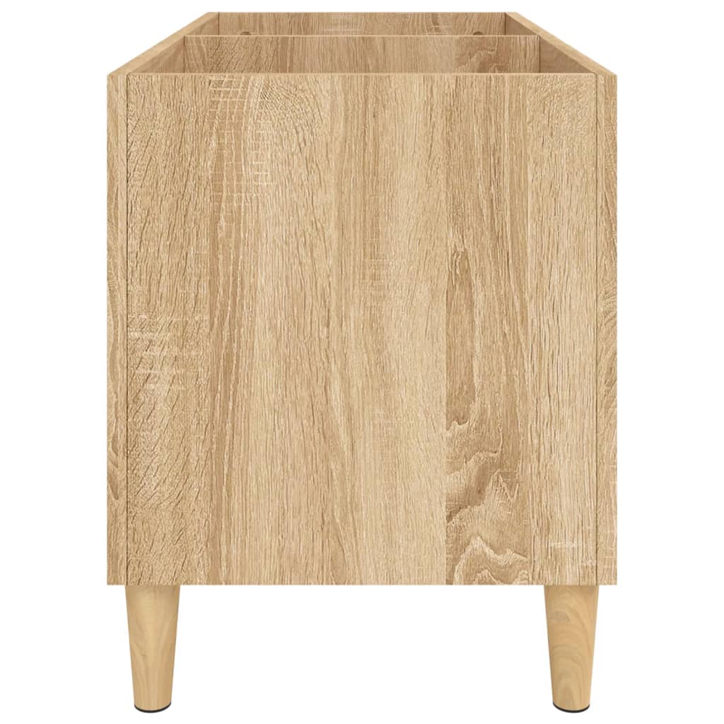 Platenkast 74,5x38x48 cm bewerkt hout eikenkleurig