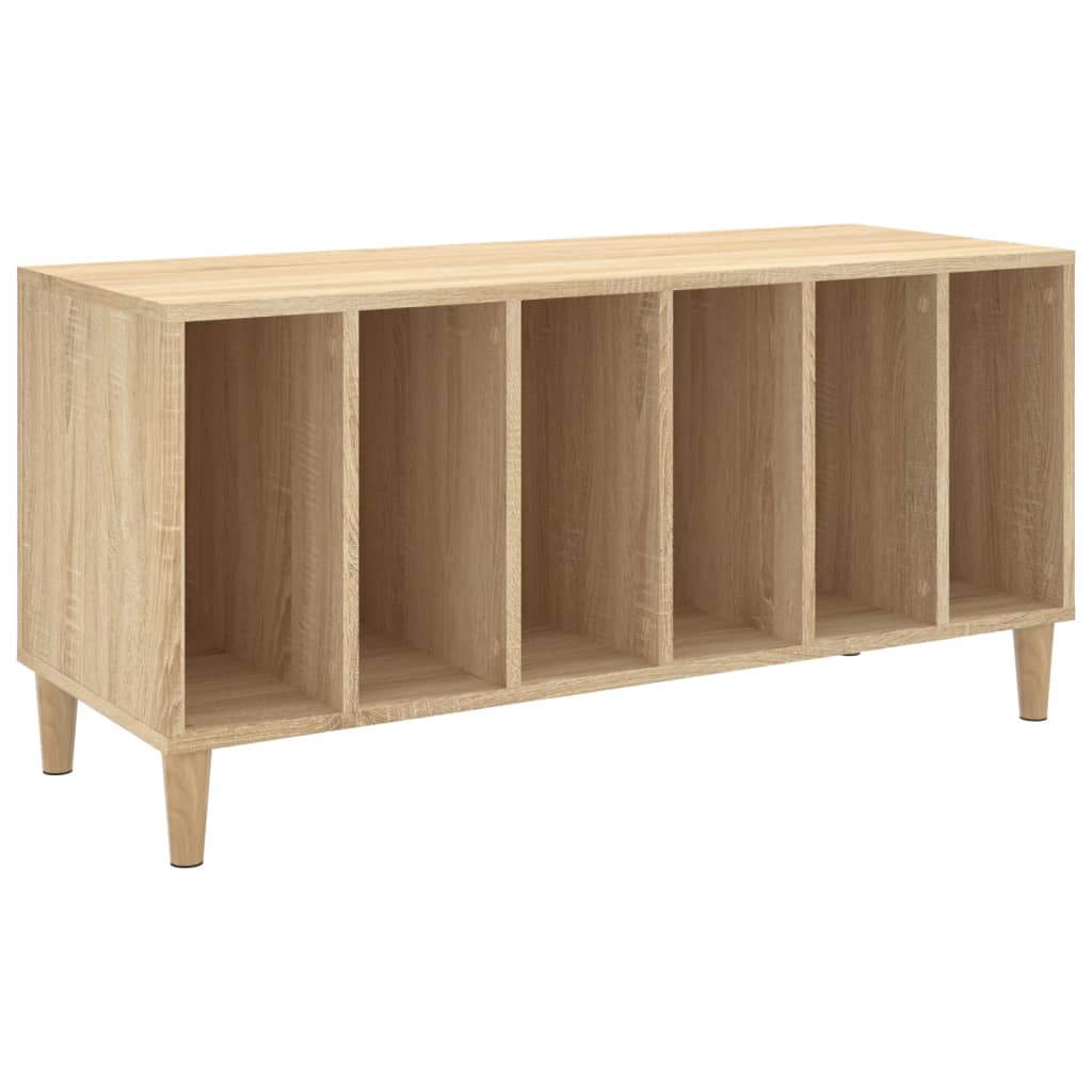 Platenkast 100x38x48 cm bewerkt hout eikenkleurig