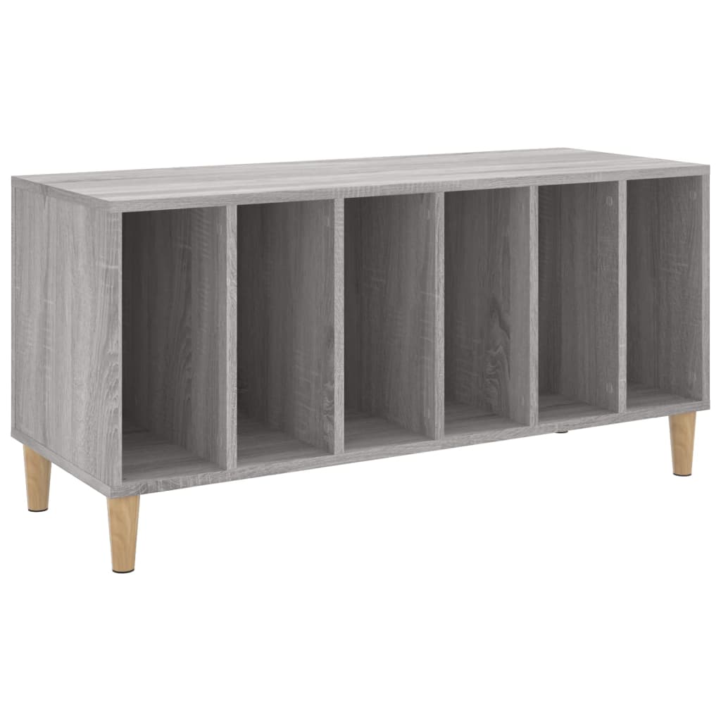 Platenkast 100x38x48 cm bewerkt hout betongrijs