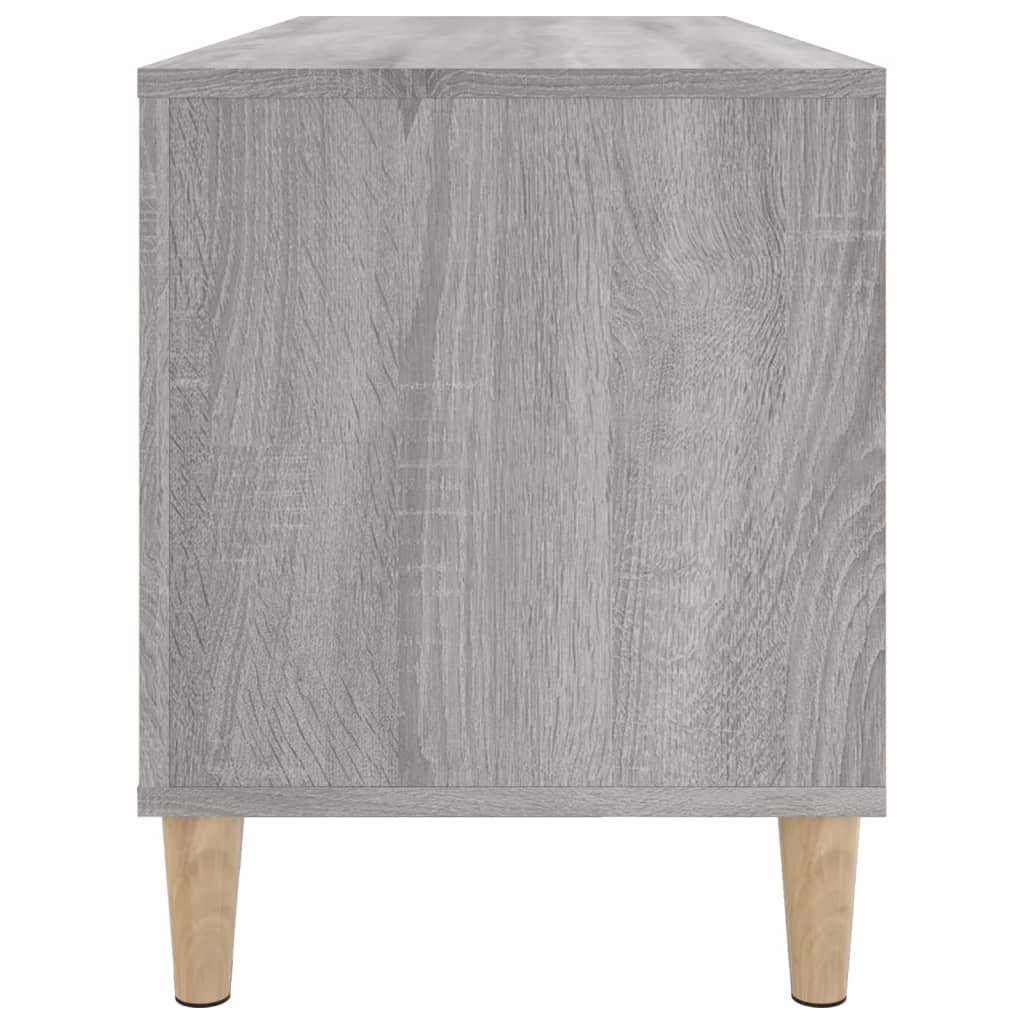 Platenkast 100x38x48 cm bewerkt hout betongrijs