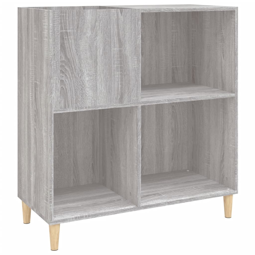 Platenkast 84,5x38x89 cm bewerkt hout betongrijs