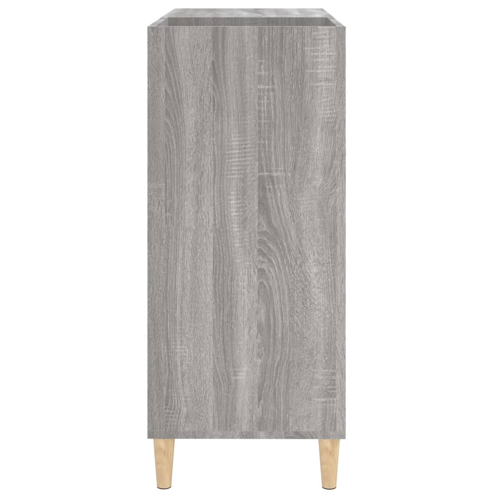 Platenkast 84,5x38x89 cm bewerkt hout betongrijs