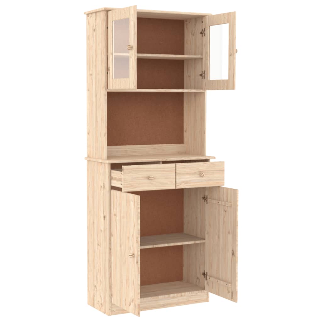 Hoge kast ALTA 77x35x188 cm massief grenenhout