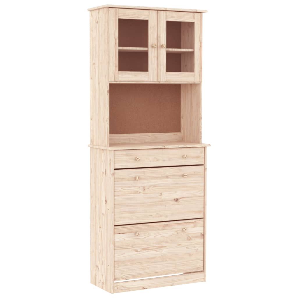 Hoge kast ALTA 77x35x188 cm massief grenenhout