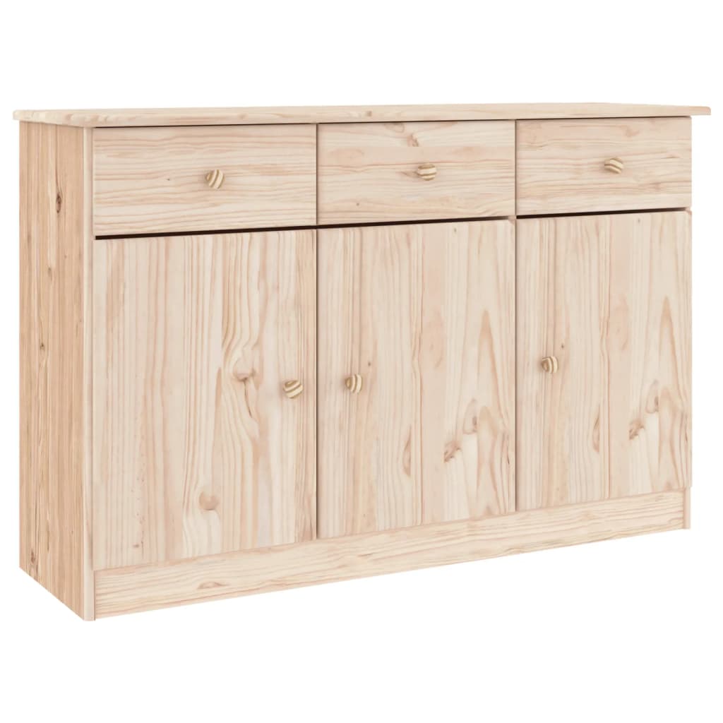 Dressoir ALTA 112x35x73 cm massief grenenhout wit