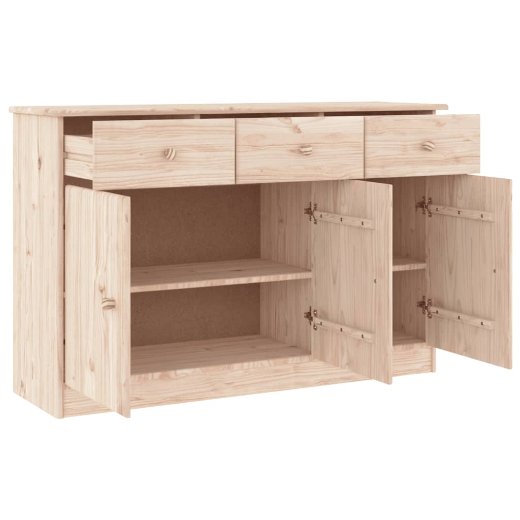 Dressoir ALTA 112x35x73 cm massief grenenhout wit