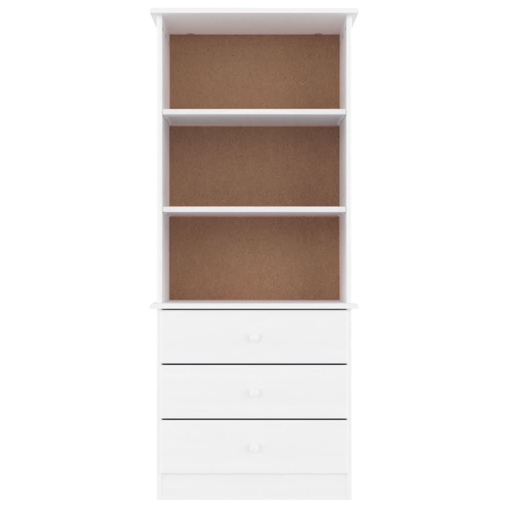 Boekenkast met lades ALTA 60x35x142 cm massief grenenhout