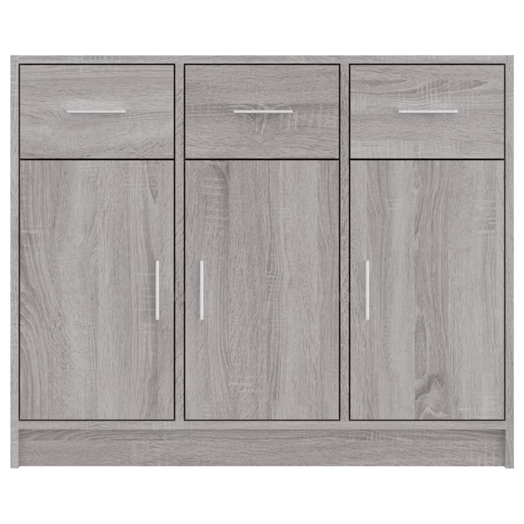 Dressoir 91x28x75 cm bewerkt hout eikenkleurig