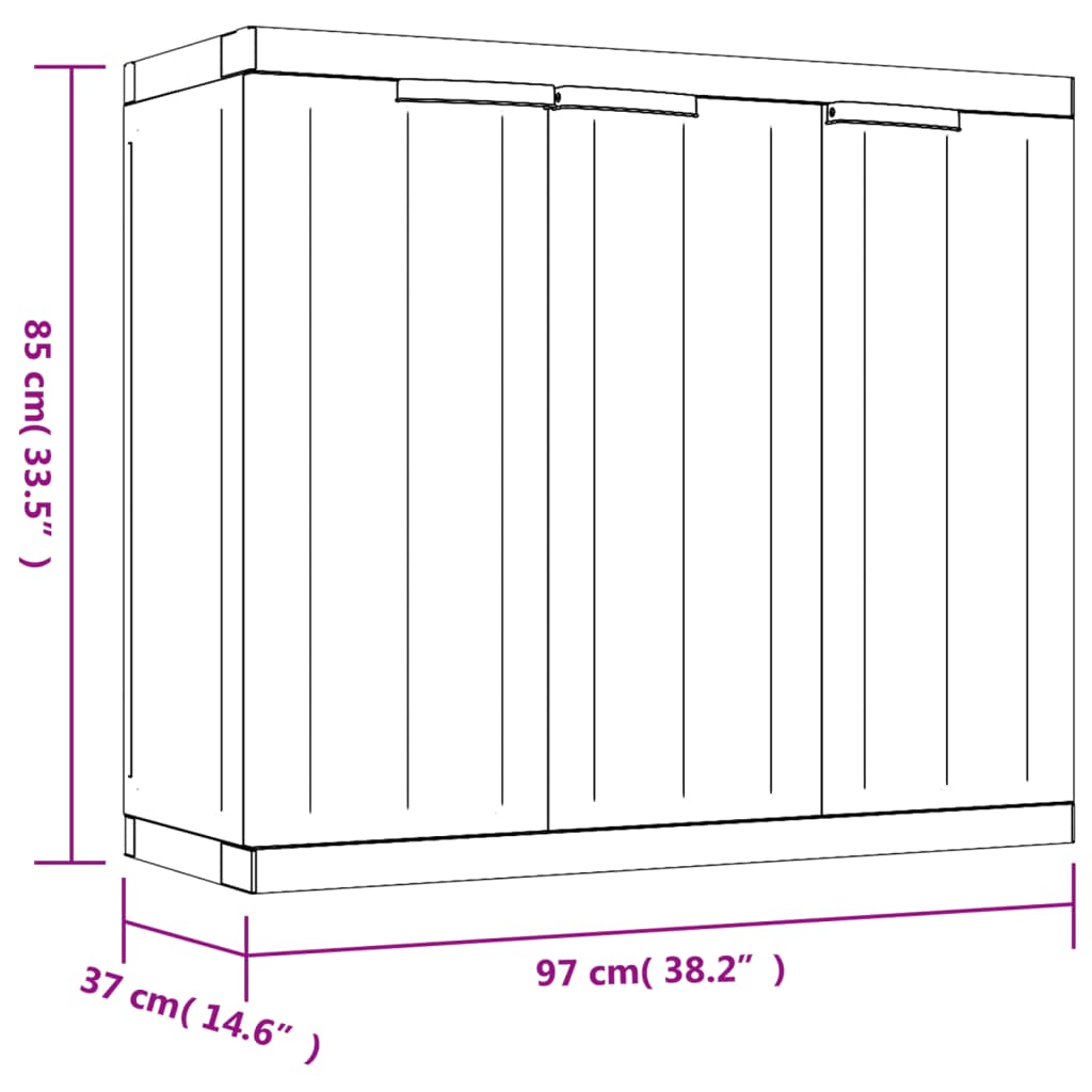 Tuinkast 65x37x85 cm polypropeen