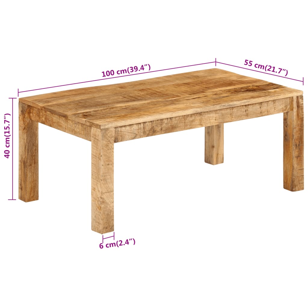 Salontafel 80x80x40 cm massief acaciahout