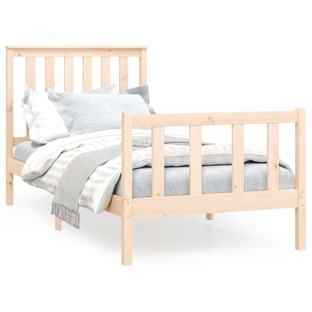 Bedframe met hoofdbord grenenhout 120x200 cm