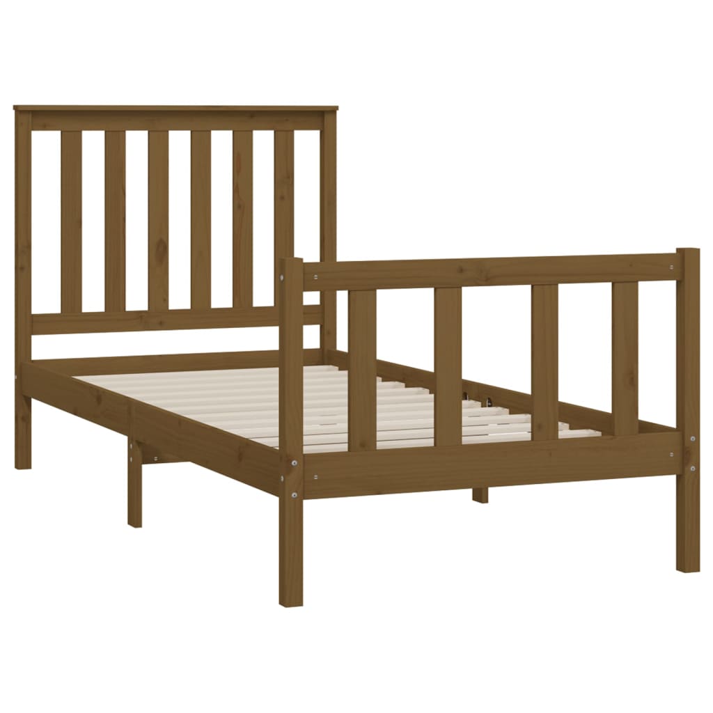 Bedframe met hoofdbord grenenhout 120x200 cm