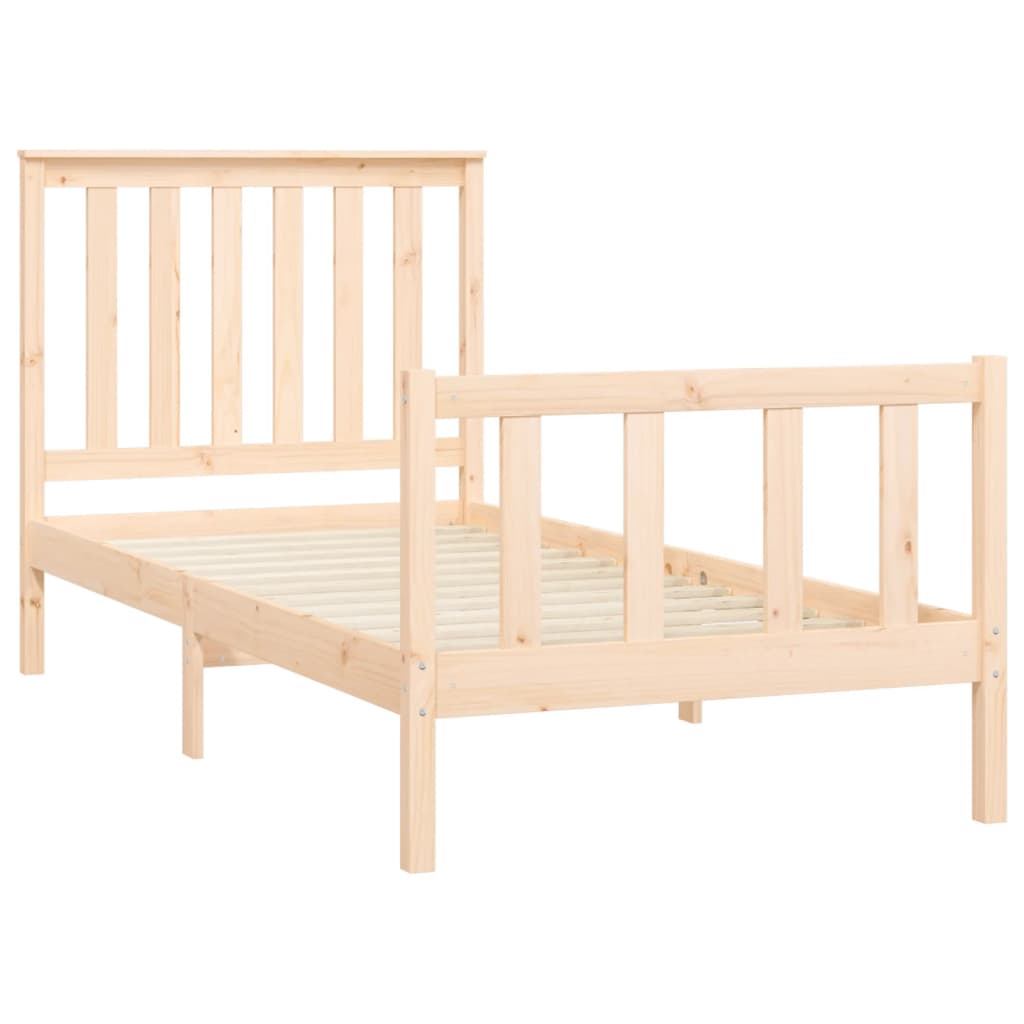 Bedframe met hoofdbord grenenhout 120x200 cm