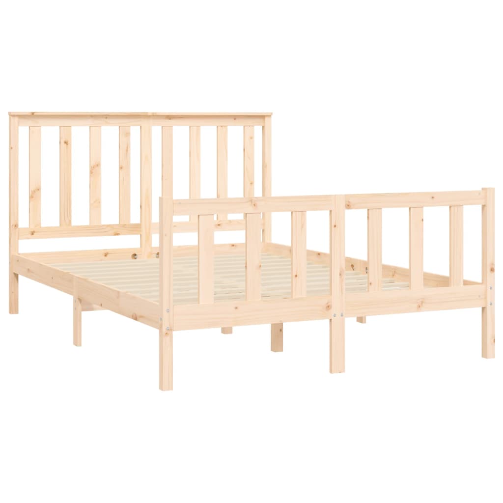 Bedframe met hoofdbord grenenhout 120x200 cm