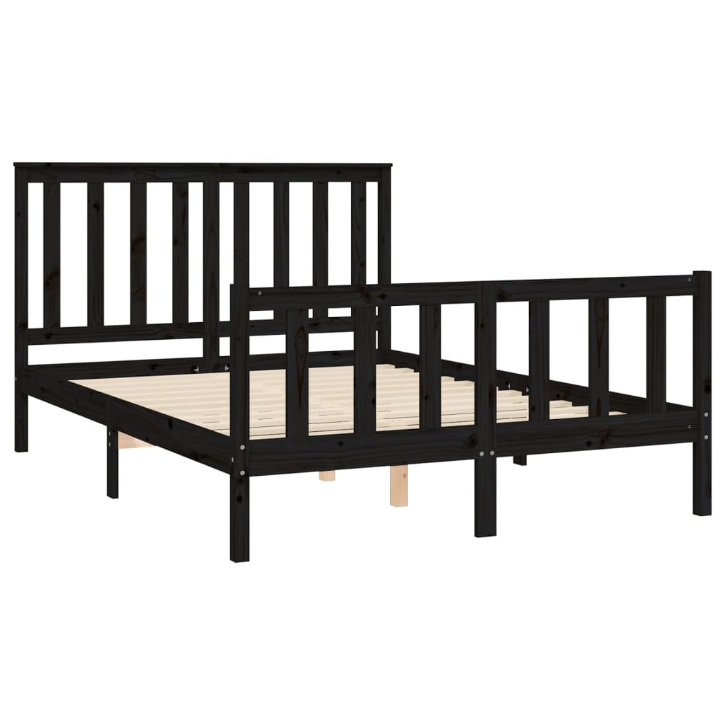 Bedframe met hoofdbord grenenhout 120x200 cm