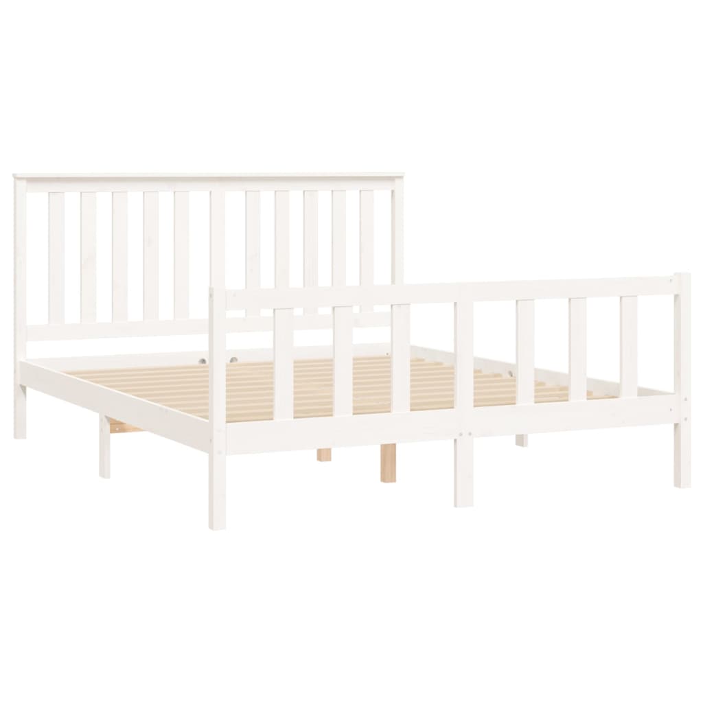 Bedframe met hoofdbord grenenhout 120x200 cm