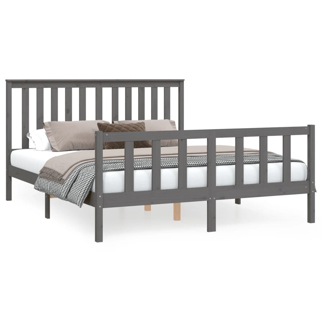 Bedframe met hoofdbord grenenhout 120x200 cm