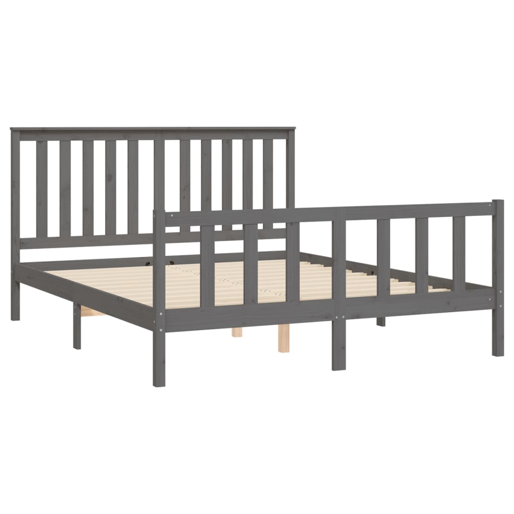 Bedframe met hoofdbord grenenhout 120x200 cm