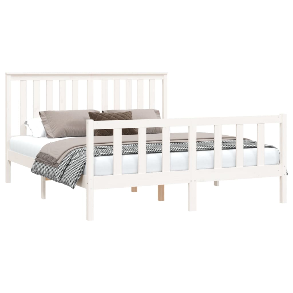 Bedframe met hoofdbord grenenhout 120x200 cm