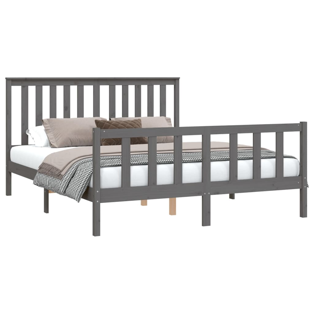 Bedframe met hoofdbord grenenhout 120x200 cm