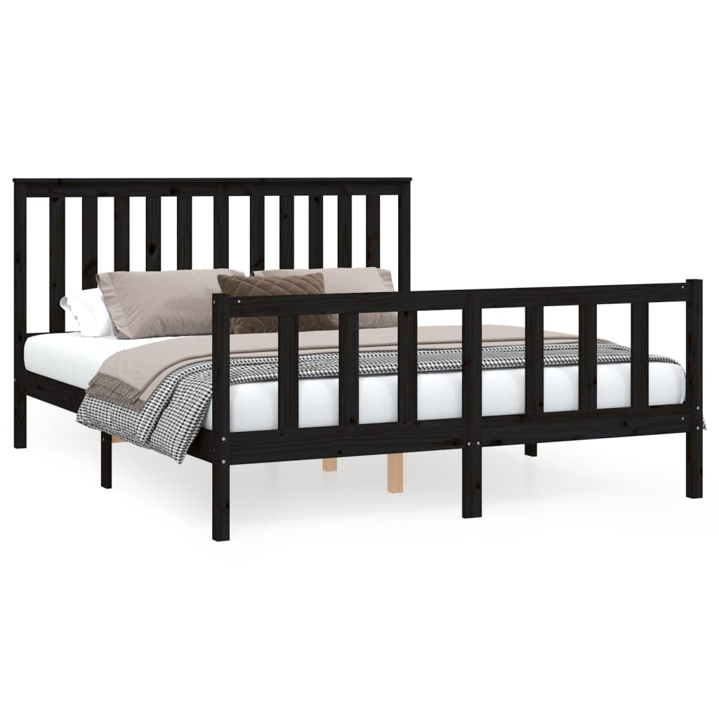 Bedframe met hoofdbord grenenhout 120x200 cm